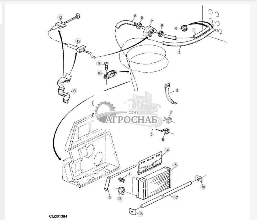 Компоненты обогревателя кабины 